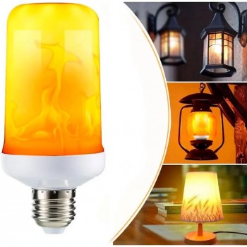 Лампочка светильник с эффектом пламени СТ led flame light bulb (имитация огня Е27)