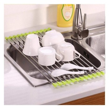 Сушилка для посуды на мойку (раковину) Kitchen Drainboard 23*47см Салатовая
