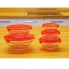 Стеклянные пищевые контейнеры Waist с крышками, 5 шт., цвет красный