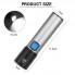 Карманный аккумуляторный USB ЛЕД фонарик BL K31 Серый
