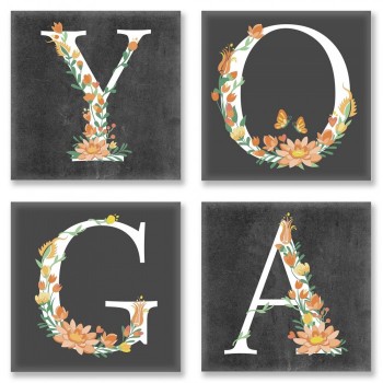 Набор для росписи по номерам. Идейка YOGA лофт 18*18 см*4 шт. CH118