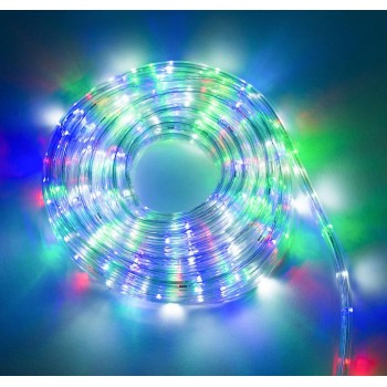 Светодиодная уличная LED гирлянда, BL, дюралайт, Разноцветная, 10 метров + блок для управления режимами